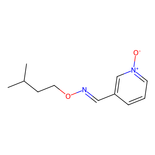 N-(3-methylbutoxy)-1-(1-oxidopyridin-1-ium-3-yl)methanimine structure