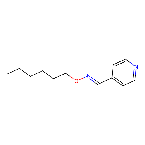 4-Pyridinecarboxaldehyde, O-hexyloxime structure