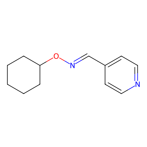 4-Pyridinecarboxaldehyde, O-cyclohexyloxime structure