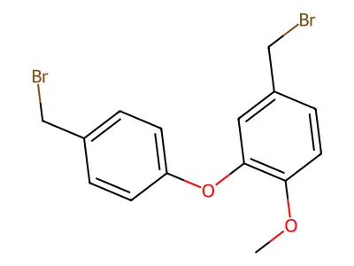 Benzene, 4-(bromomethyl)-2-(4-(bromomethyl)phenoxy)-1-methoxy- structure