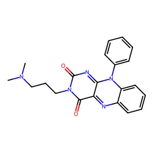3-[3-(Dimethylamino)propyl]-10-phenylbenzo[g]pteridine-2,4-dione structure