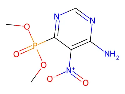 Phosphonic acid, (6-amino-5-nitro-4-pyrimidinyl)-, dimethyl ester structure