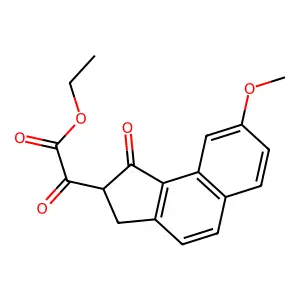 Ethyl 2-(8-methoxy-1-oxo-2,3-dihydrocyclopenta[a]naphthalen-2-yl)-2-oxoacetate structure