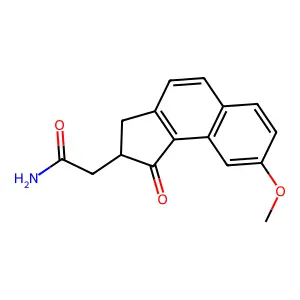 2-(8-Methoxy-1-oxo-2,3-dihydrocyclopenta[a]naphthalen-2-yl)acetamide structure