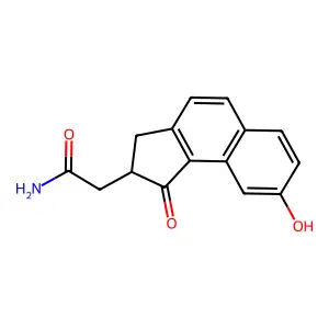 2-(8-Hydroxy-1-oxo-2,3-dihydrocyclopenta[a]naphthalen-2-yl)acetamide structure