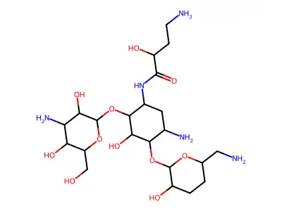 3',4'-Dideoxyamikacin structure