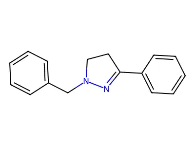 4,5-Dihydro-3-phenyl-1-(phenylmethyl)-1H-pyrazole structure