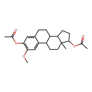 Estra-1,3,5(10)-triene-3,17-diol, 2-methoxy-, diacetate, (17beta)- structure