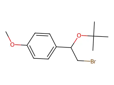 1-[2-Bromo-1-(1,1-dimethylethoxy)ethyl]-4-methoxybenzene structure
