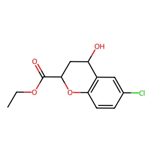 Ethyl-6-chloro-4-hydroxychroman-2-carboxylate structure