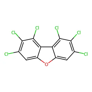 1,2,3,7,8,9-Hexachlorodibenzofuran structure