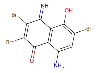 1(4H)-Naphthalenone, 8-amino-2,3,6-tribromo-5-hydroxy-4-imino- structure