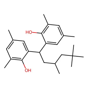 Phenol, 2,2'-(3,5,5-trimethylhexylidene)bis[4,6-dimethyl- structure
