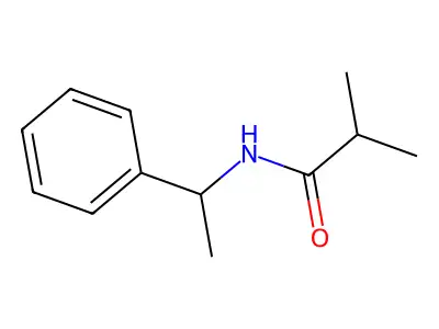 2-methyl-N-(1-phenylethyl)propanamide structure