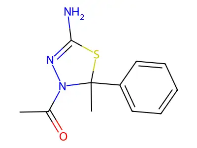 1-(5-Amino-2-methyl-2-phenyl-[1,3,4]thiadiazol-3-yl)-ethanone structure