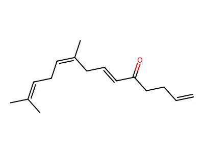 1,6,9,12-Tetradecatetraen-5-one, 9,13-dimethyl- structure