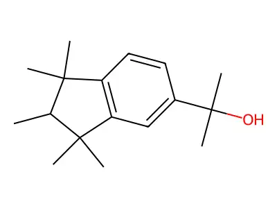2-[(2S)-1,1,2,3,3-pentamethyl-2H-inden-5-yl]propan-2-ol structure
