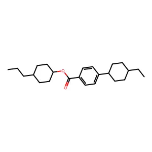 Benzoic acid, 4-(trans-4-ethylcyclohexyl)-, trans-4-propylcyclohexyl ester structure