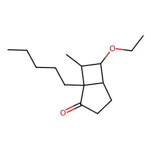 6-Ethoxy-7-methyl-1-pentylbicyclo(3.2.0)heptan-2-one structure