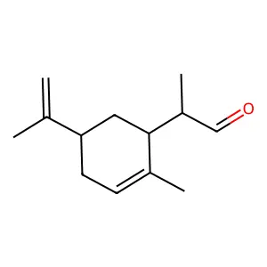 2-Cyclohexene-1-acetaldehyde, alpha,2-dimethyl-5-(1-methylethenyl)- structure