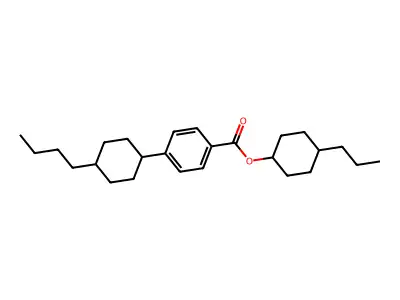 Benzoic acid, 4-(trans-4-butylcyclohexyl)-, trans-4-propylcyclohexyl ester structure