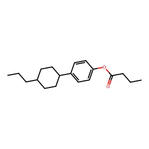 Butanoic acid, 4-(trans-4-propylcyclohexyl)phenyl ester structure