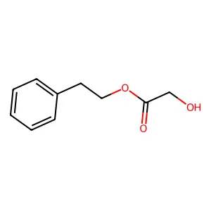 Acetic acid, 2-hydroxy-, 2-phenylethyl ester structure