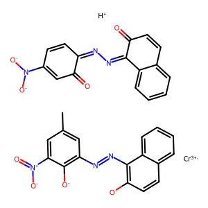 Chromate(1-), (1-(2-(2-(hydroxy-kappaO)-5-methyl-3-nitrophenyl)diazenyl-kappaN1)-2-naphthalenolato(2-)-kappaO)(1-(2-(2-(hydroxy-kappaO)-4-nitrophenyl)diazenyl-kappaN1)-2-naphthalenolato(2-)-kappaO)-, hydrogen (1:1) structure