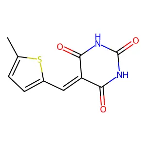 Barbituric acid, 5-(5-methyl-2-thenylidene)- structure
