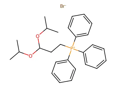 3,3-Diisopropoxypropyl(triphenyl)phosphonium bromide structure