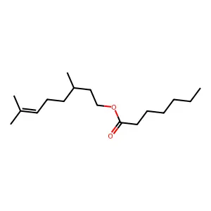 Citronellyl heptanoate structure