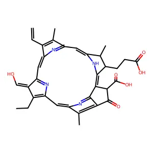 3-Phorbinepropanoic acid, 21-carboxy-9-ethenyl-14-ethyl-13-formyl-4,8,18-trimethyl-20-oxo-, (3S,4S,21R)- structure