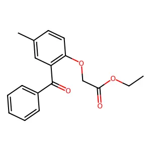 Acetic acid, (2-benzoyl-4-methylphenoxy)-, ethyl ester structure