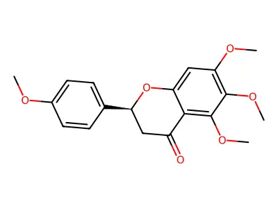 2,3-Dihydro-5,6,7-trimethoxy-2-(4-methoxyphenyl)-4H-1-benzopyran-4-one structure