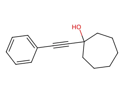 1-(2-Phenylethynyl)cycloheptanol structure