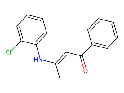 3-(2-Chloroanilino)-1-phenylbut-2-en-1-one structure