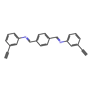 Benzenamine, N,N'-(1,4-phenylenedimethylidyne)bis[3-ethynyl- structure