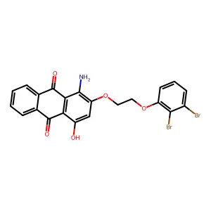 9,10-Anthracenedione, 1-amino-2-(2-(dibromophenoxy)ethoxy)-4-hydroxy- structure