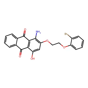 9,10-Anthracenedione, 1-amino-2-(2-(bromophenoxy)ethoxy)-4-hydroxy- structure