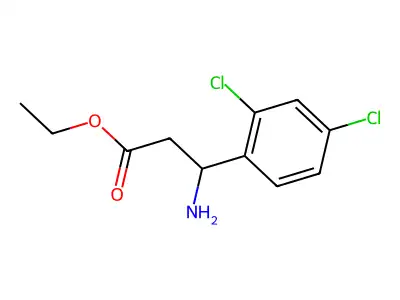 Ethyl 3-amino-3-(2,4-dichlorophenyl)propanoate structure