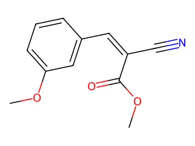 2-Propenoic acid, 2-cyano-3-(3-methoxyphenyl)-, methyl ester structure
