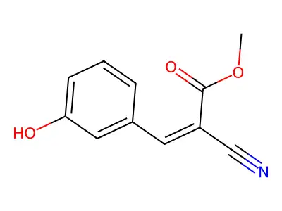 Methyl 2-cyano-3-(3-hydroxyphenyl)prop-2-enoate structure