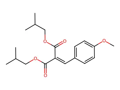 Diisobutyl (4-methoxybenzylidene)malonate structure