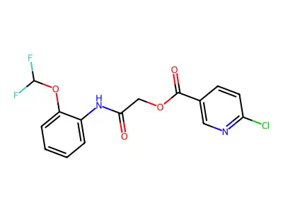 {[2-(Difluoromethoxy)phenyl]carbamoyl}methyl 6-chloropyridine-3-carboxylate structure