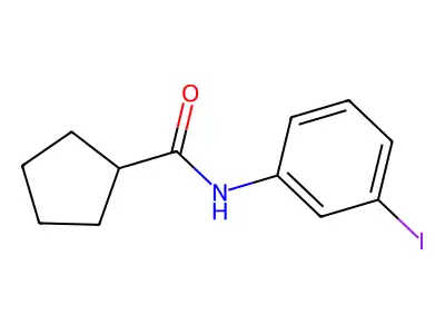 N-(3-iodophenyl)cyclopentanecarboxamide structure