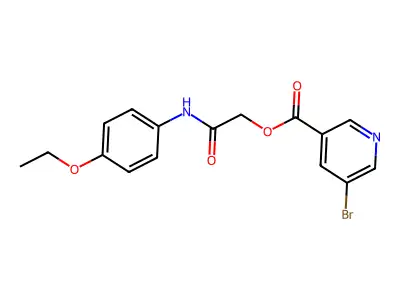 [(4-Ethoxyphenyl)carbamoyl]methyl 5-bromopyridine-3-carboxylate structure