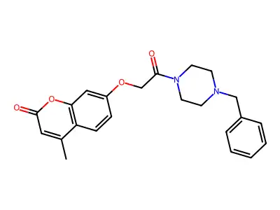 7-[2-(4-Benzylpiperazin-1-yl)-2-oxoethoxy]-4-methylchromen-2-one structure