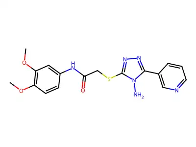2-{[4-amino-5-(pyridin-3-yl)-4H-1,2,4-triazol-3-yl]sulfanyl}-N-(3,4-dimethoxyphenyl)acetamide structure
