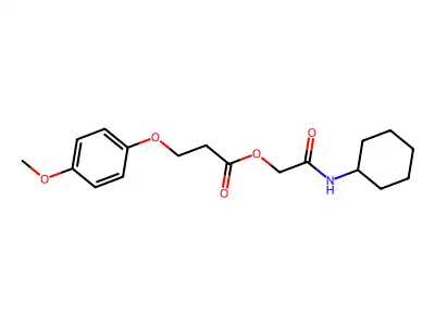 [2-(Cyclohexylamino)-2-oxoethyl] 3-(4-methoxyphenoxy)propanoate structure