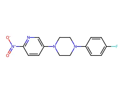 1-(4-Fluorophenyl)-4-(6-nitropyridin-3-yl)piperazine structure